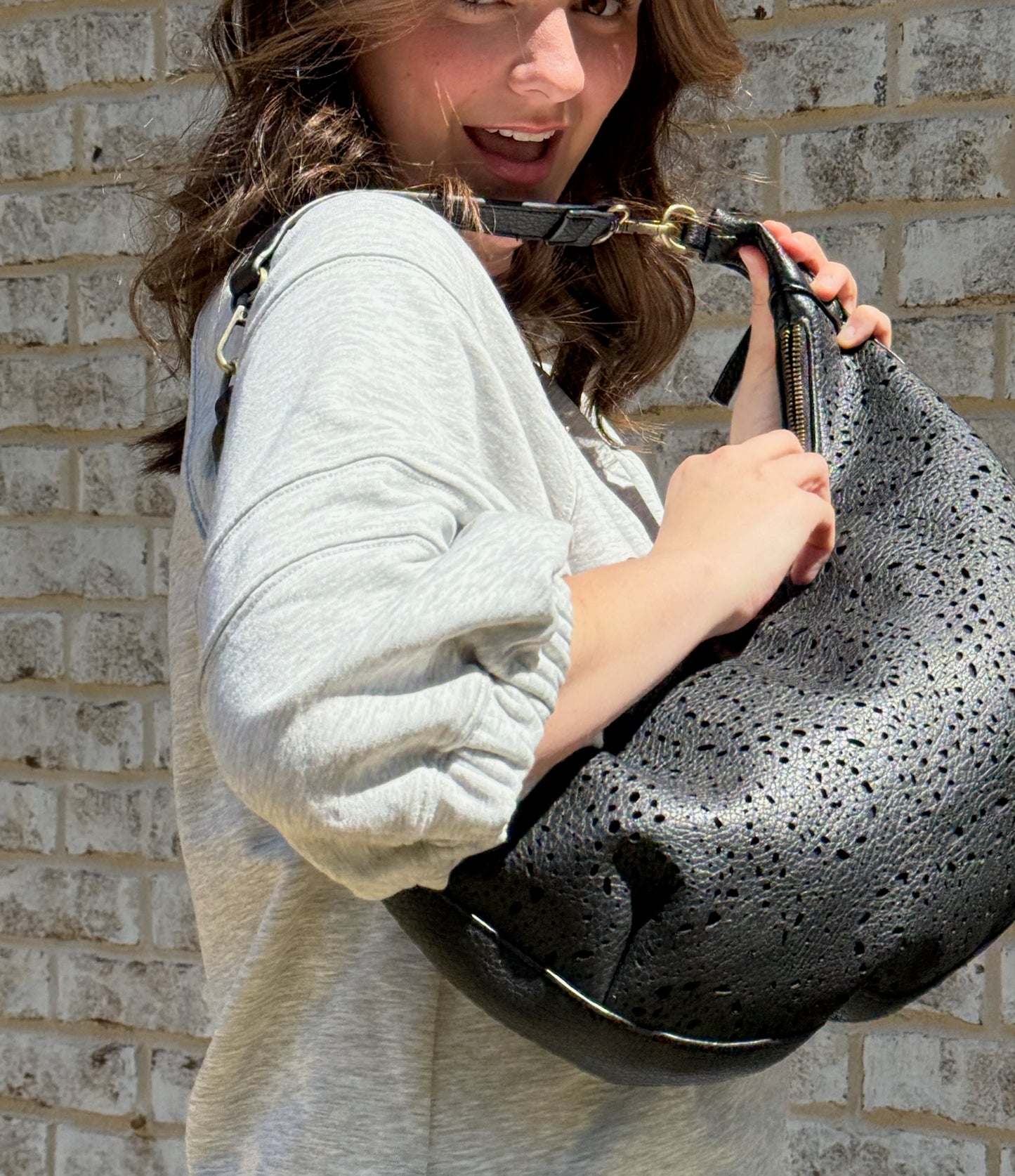 RHEA SLOUCHY CRESCENT BAG