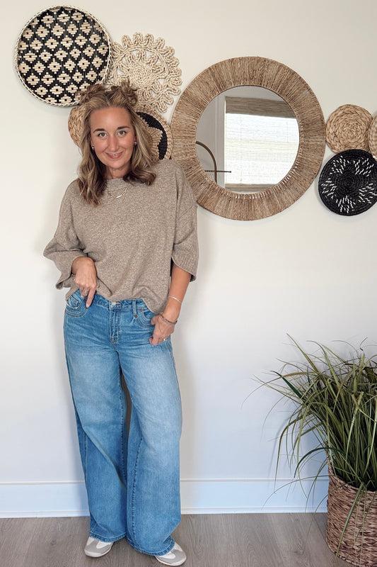 KK Crew Neck Oversized Sweater