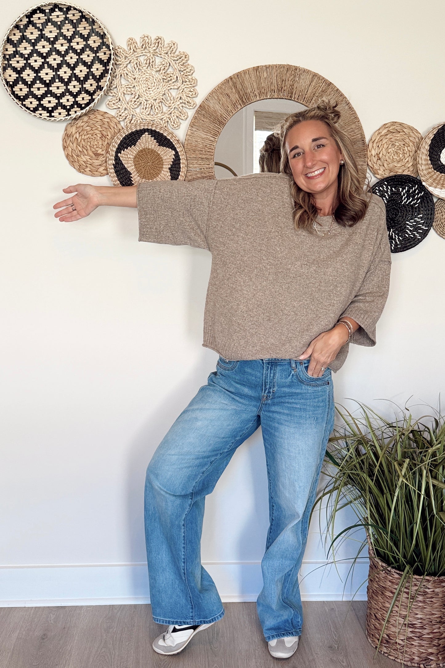 KK Crew Neck Oversized Sweater