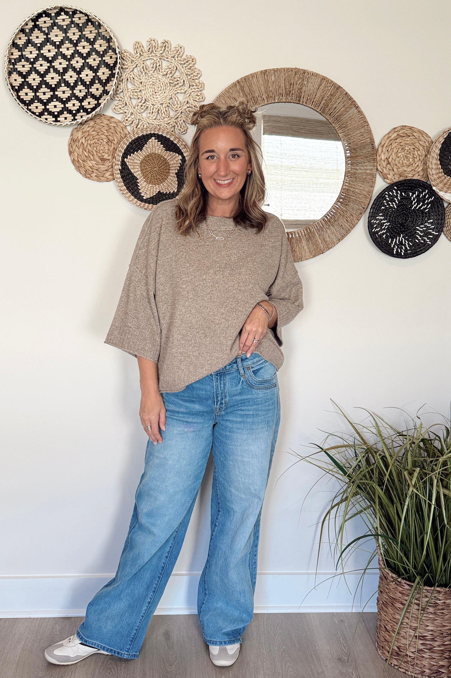 KK Crew Neck Oversized Sweater