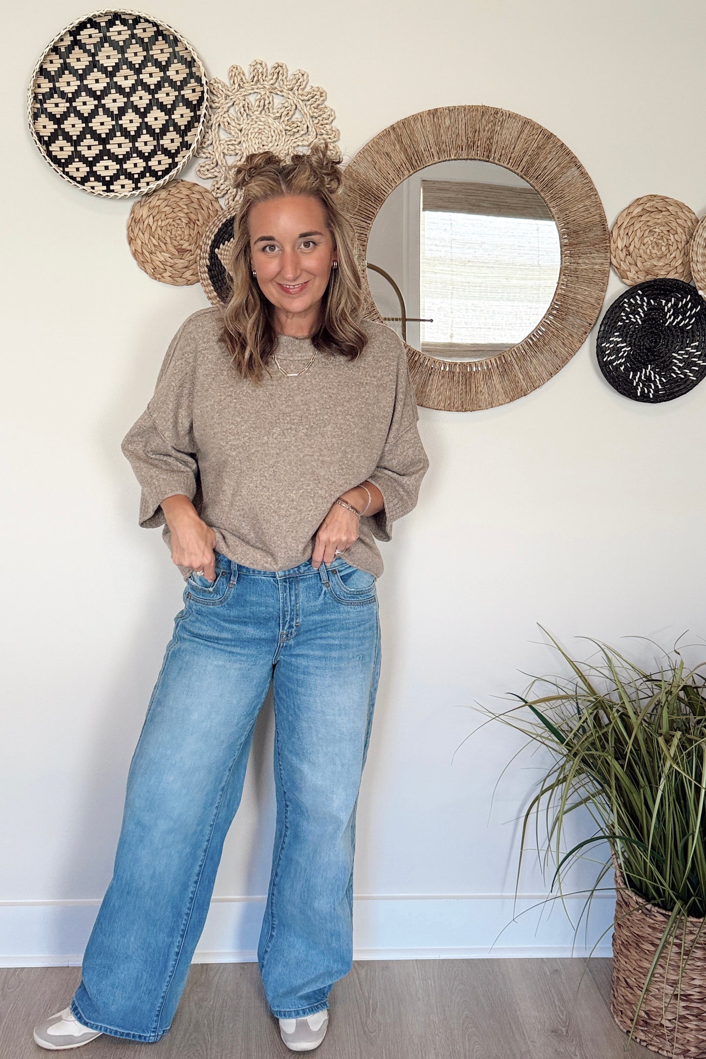 KK Crew Neck Oversized Sweater