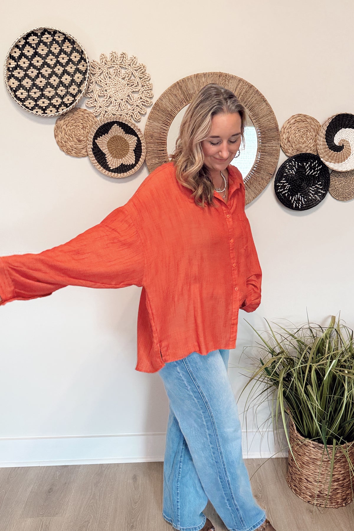 The Scarlet Button Down