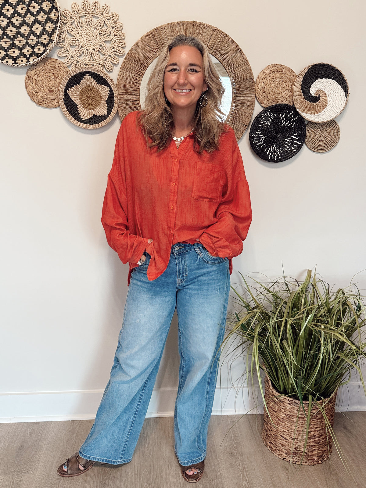 The Scarlet Button Down