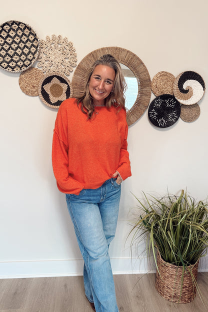 The Jordyn Rolled Edge Sweater