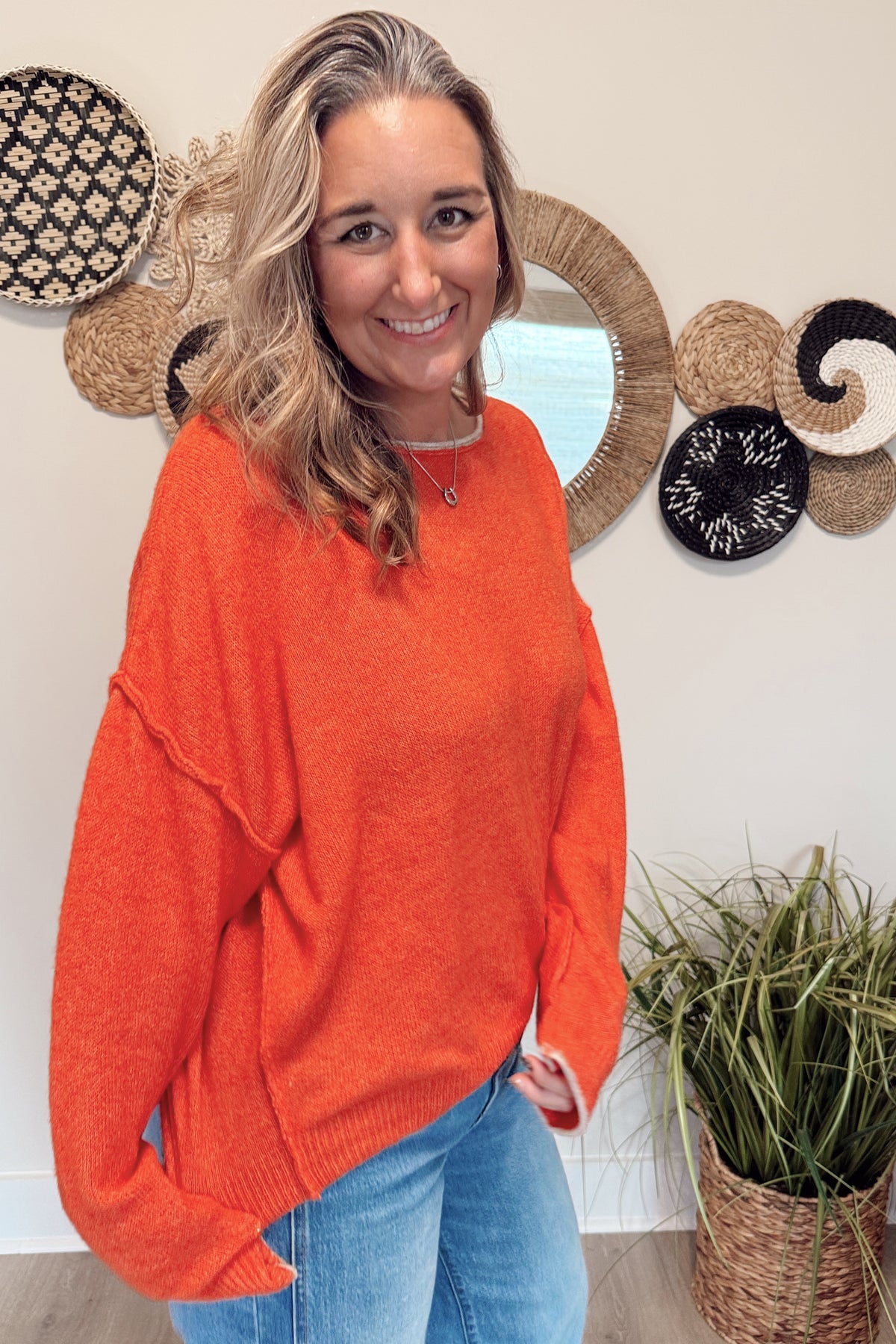 The Jordyn Rolled Edge Sweater