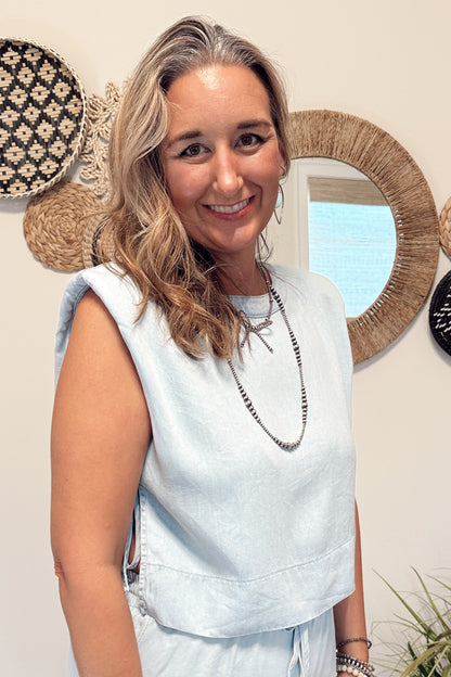 The Bonnie Sleeveless Side Tie Top