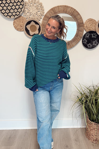 The Adi College Stripe Sweater