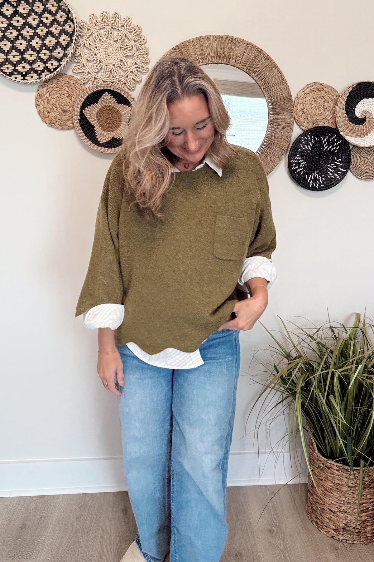 The Kim Pin Stripe Button Down