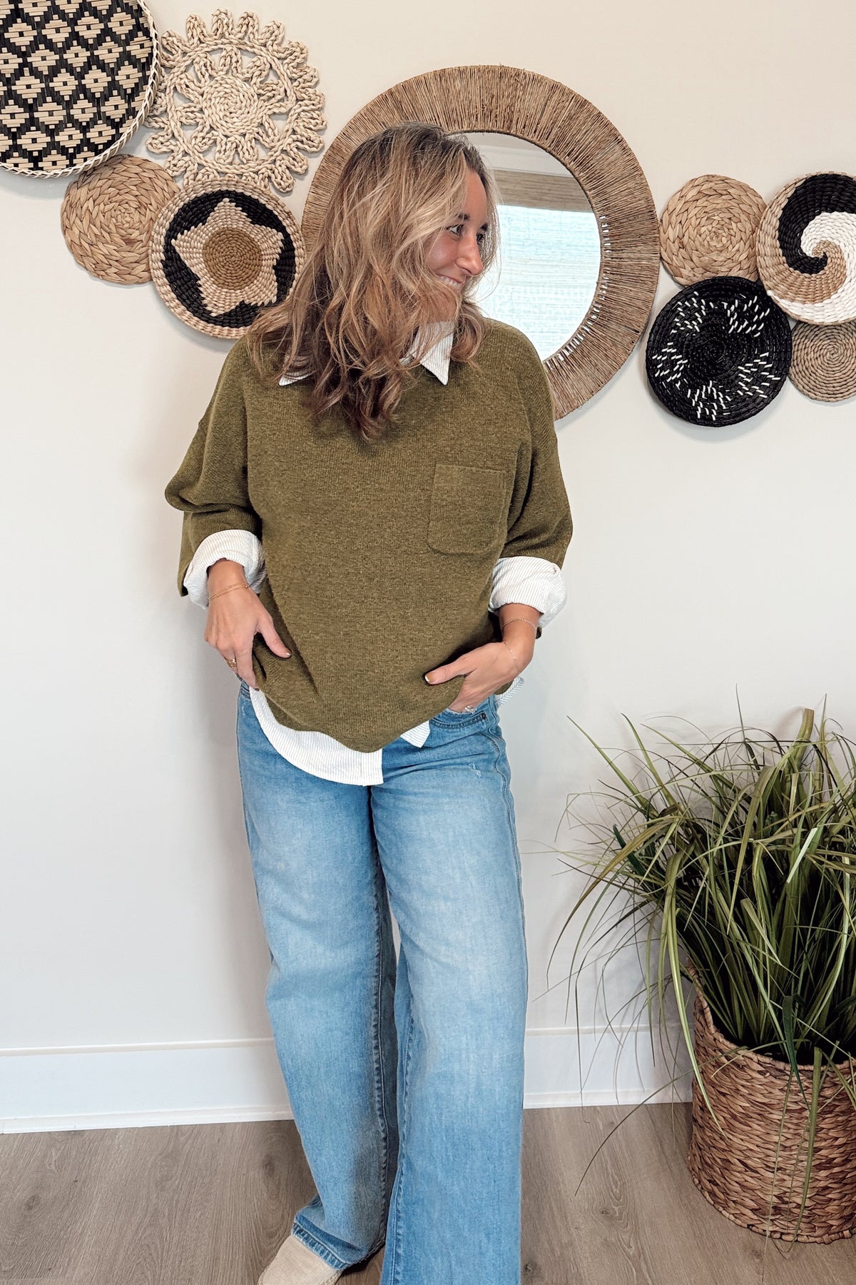 The Randi Scalloped Edge Knit Sweater