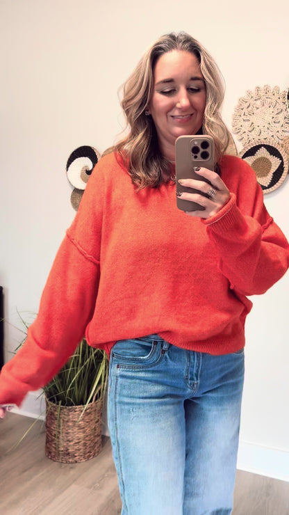 The Jordyn Rolled Edge Sweater
