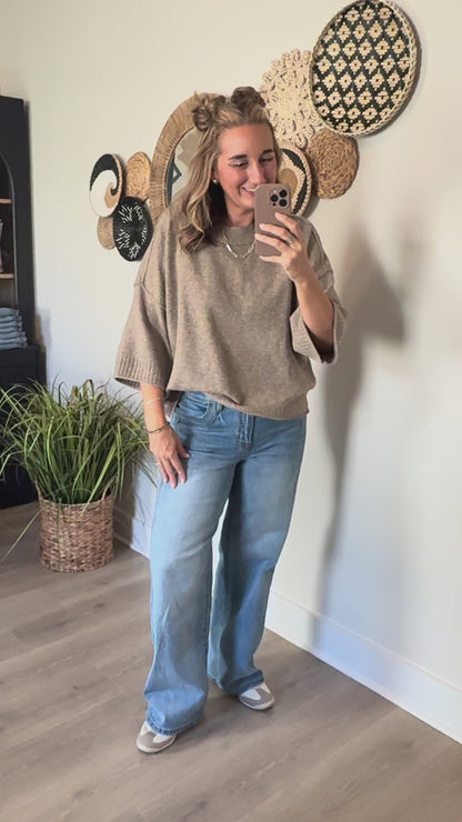 KK Crew Neck Oversized Sweater